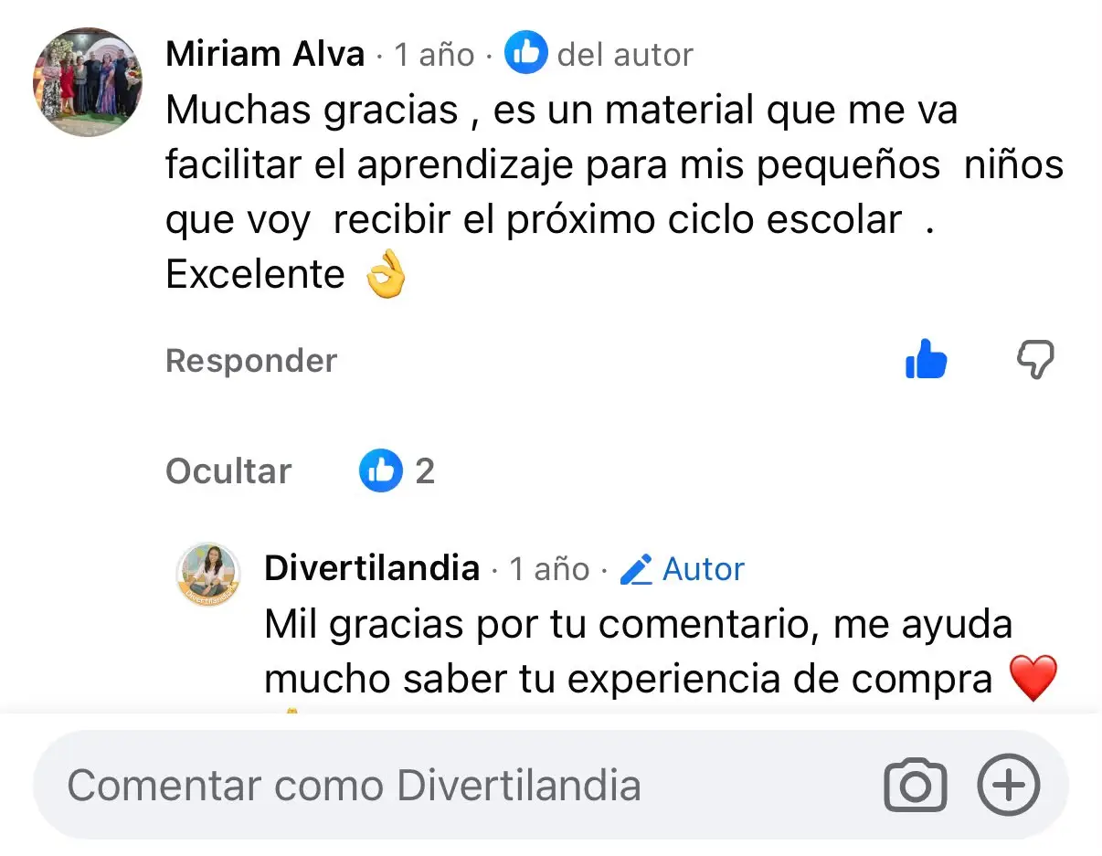 Captura de testimonio de una maestra sobre los materiales de Mi Aula Bonita